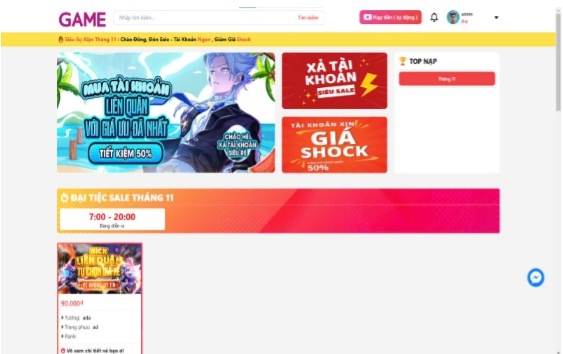  CODE BÁN ĐA ACC GAME CÓ NẠP AUTO CARD, BANK - TeemeG