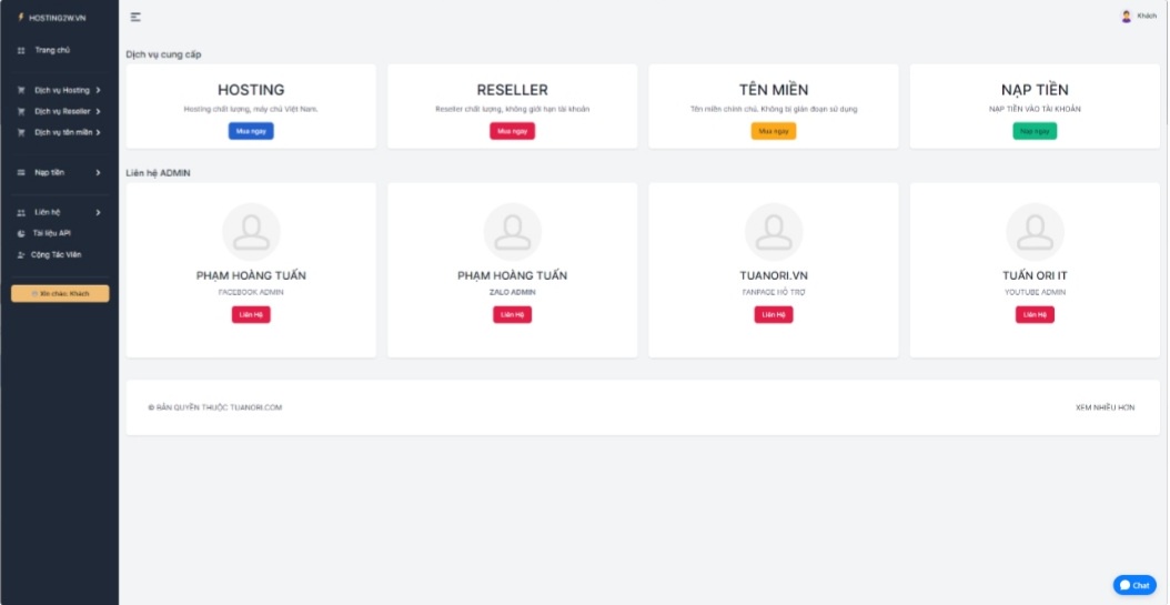  CODE BÁN HOSTING, TÊN MIỀN, RESELLER V1 CỦA TUẤN ORI - TeemeG